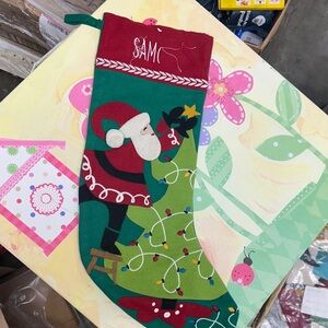 SAmi The Company Store Santa Stocking - Red and Green